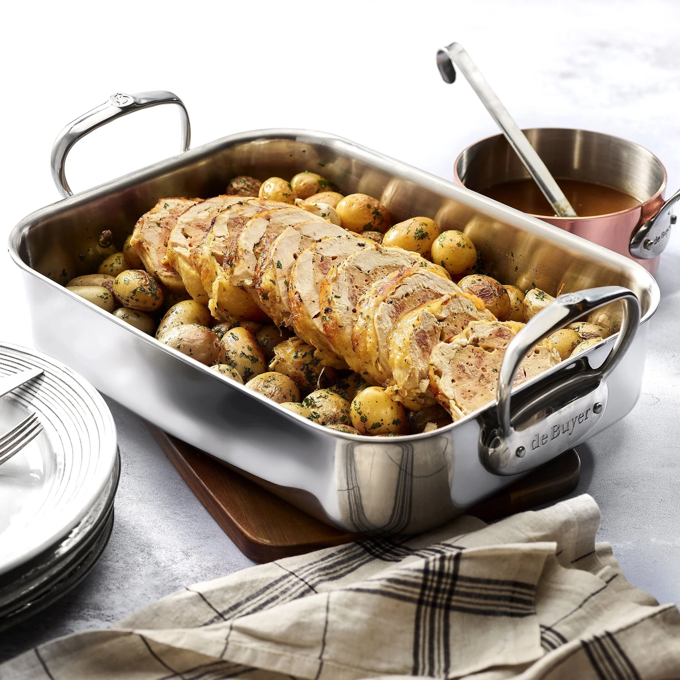 AFFINITY 5-ply Stainless Steel Roasting Pan - Image 3