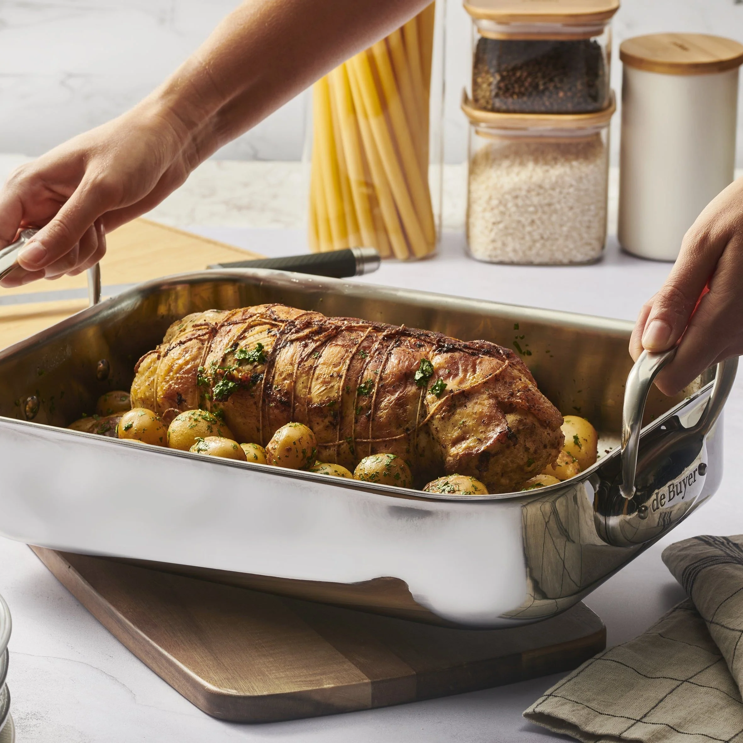 AFFINITY 5-ply Stainless Steel Roasting Pan - Image 4