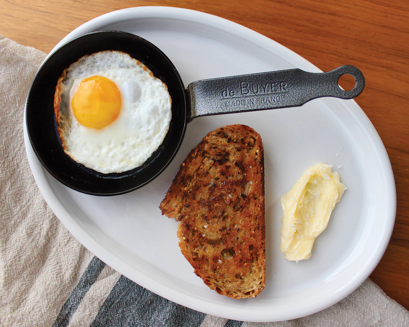 Blue Carbon Steel Egg & Pancake Pan - Image 11
