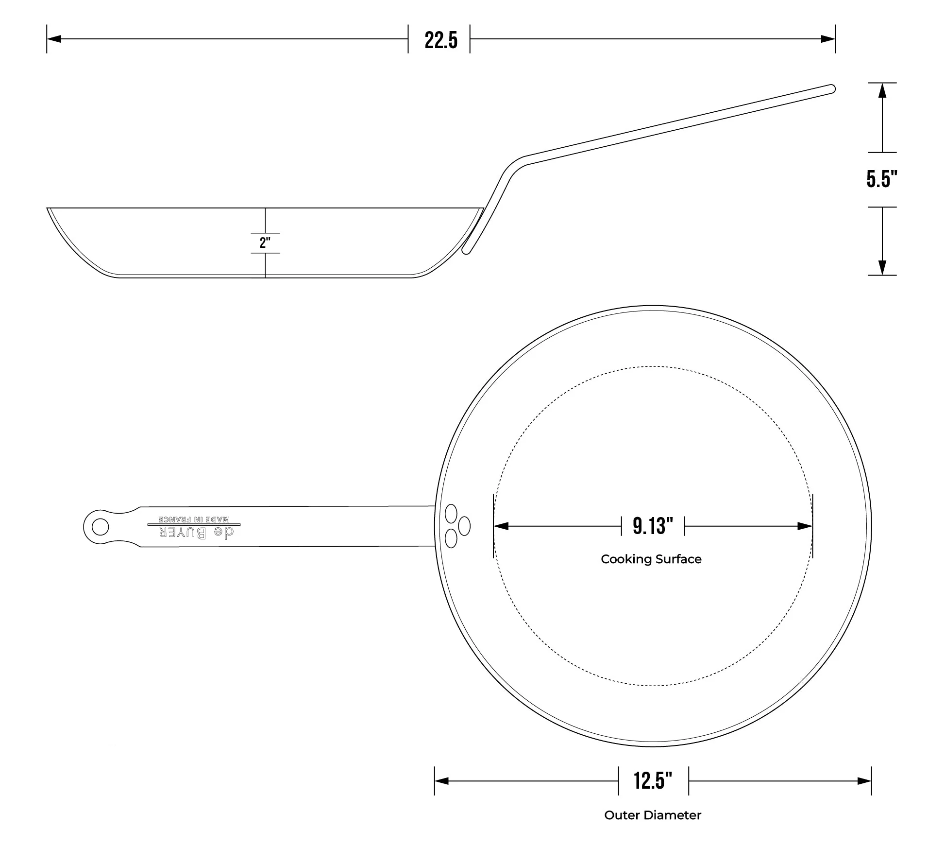 Blue Carbon Steel Complete Fry Pan Set - Image 4