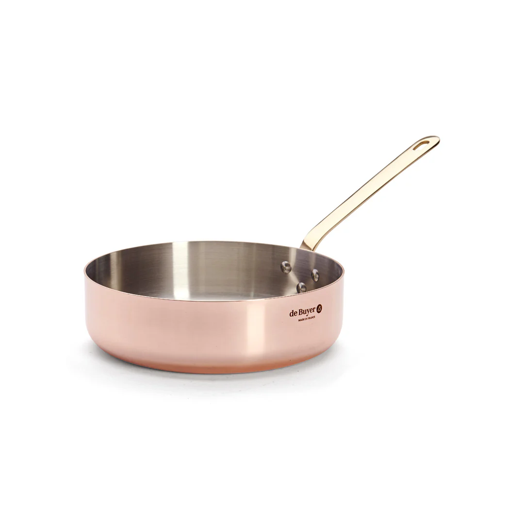 INOCUIVRE SERVICE Copper Sauté Pan with Brass Handle - Image 13