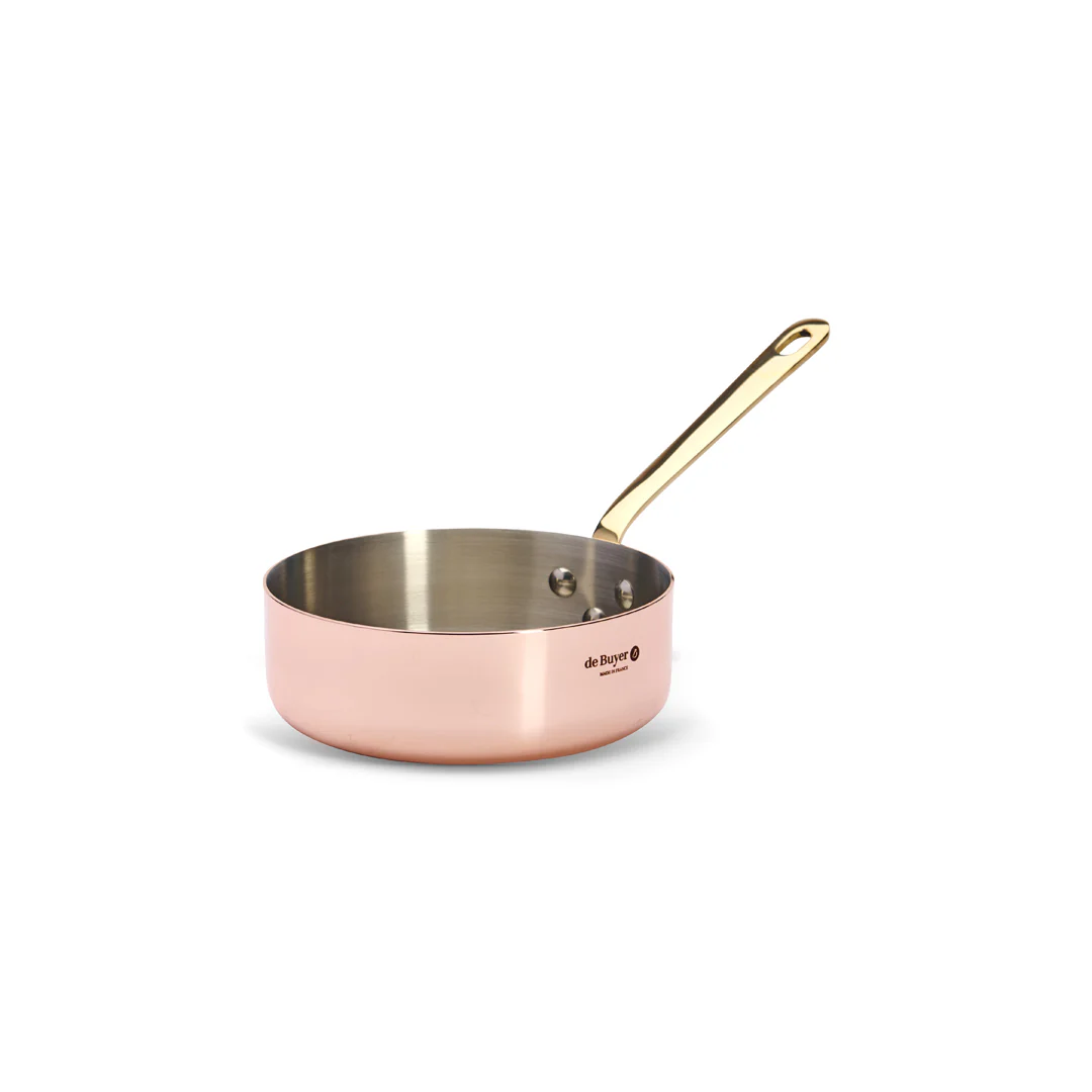 INOCUIVRE SERVICE Copper Sauté Pan with Brass Handle - Image 3