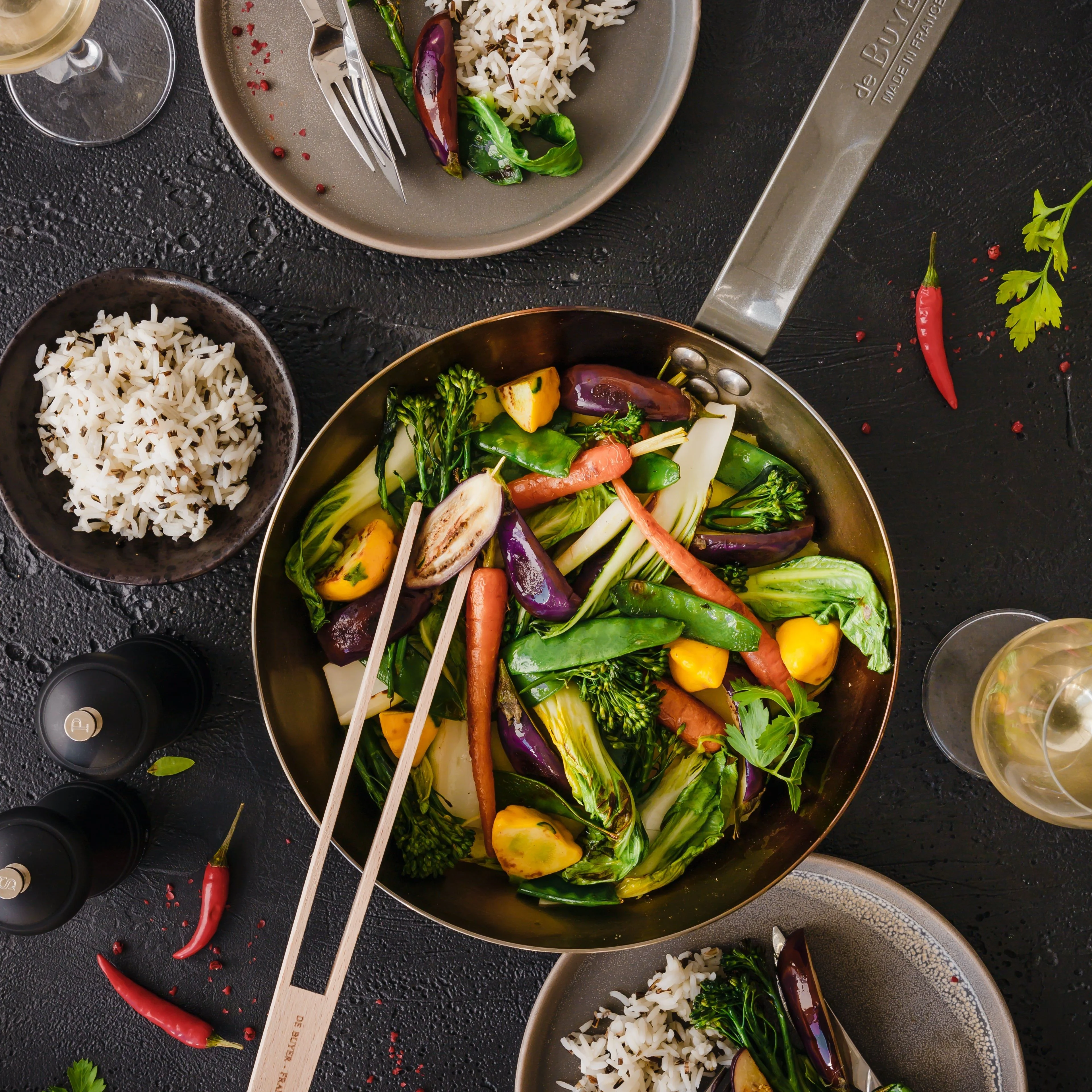 MINERAL B Carbon Steel Wok - Image 7