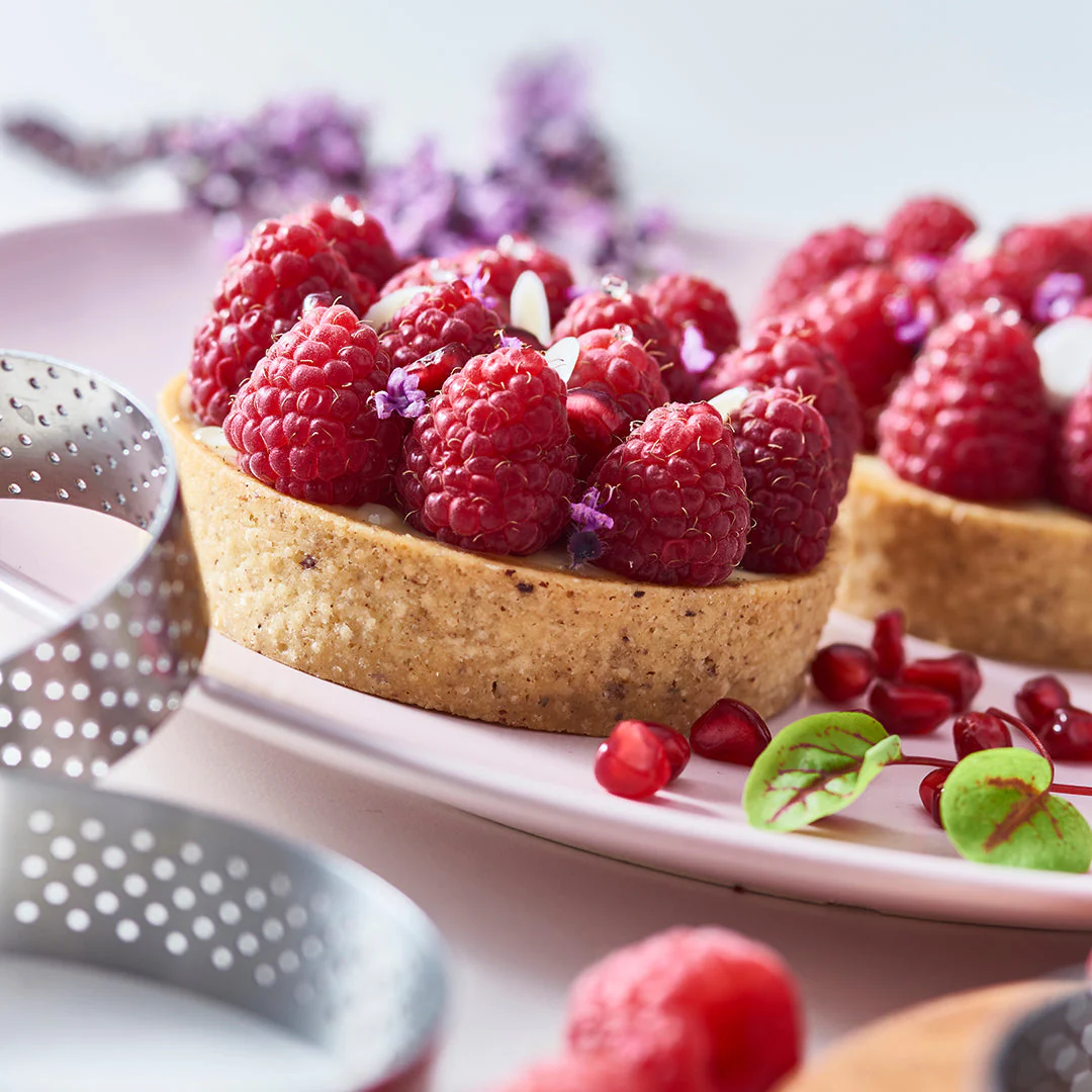 Perforated Round Tart Ring 6pc Set - 0.8"H - Image 3