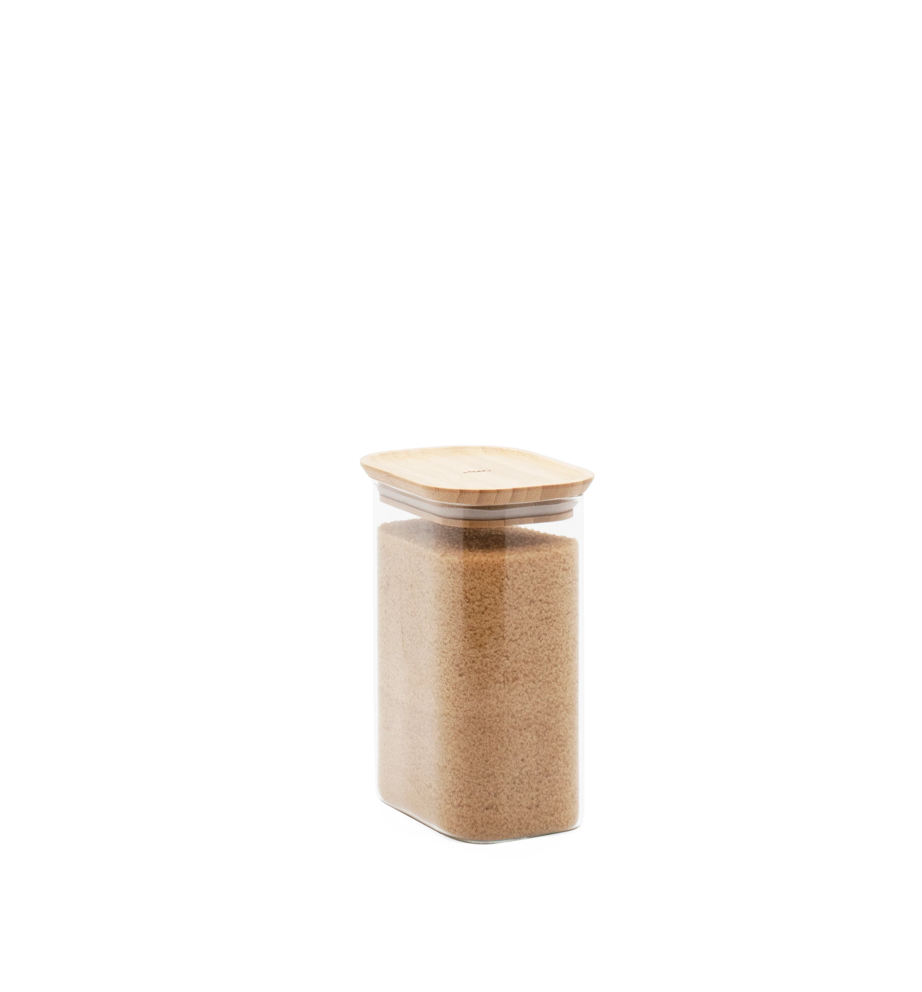 Rectangular Glass Storage Canister with Bamboo Lid - Image 3