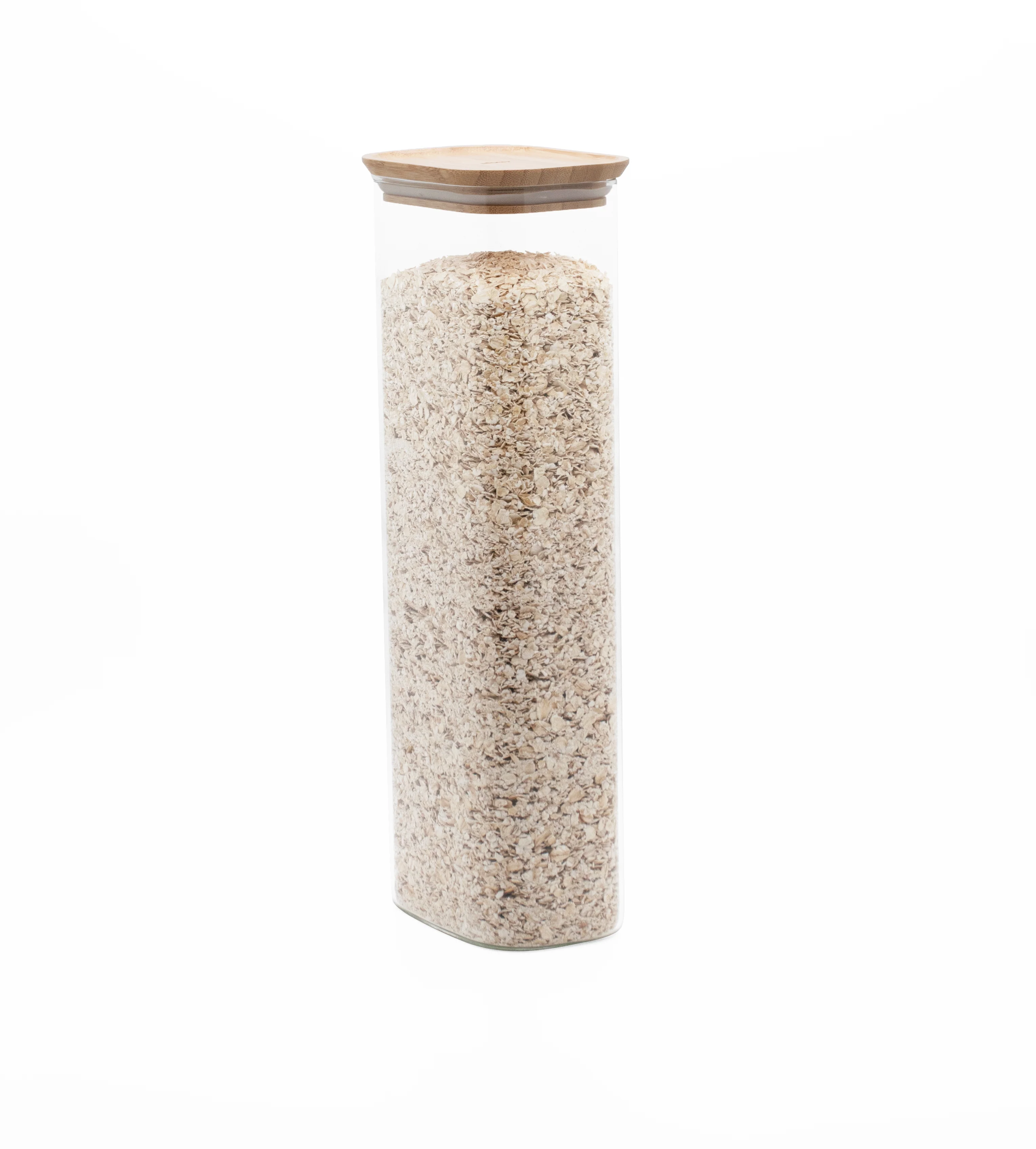 Rectangular Glass Storage Canister with Bamboo Lid - Image 5