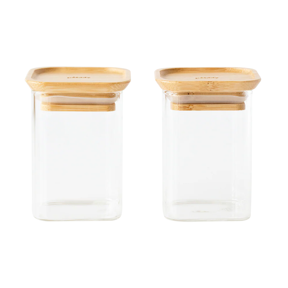 Stackable Glass Container with Bamboo Lid 2pack - Image 6