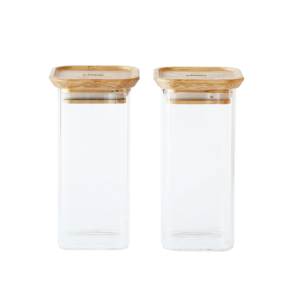 Stackable Glass Container with Bamboo Lid 2pack - Image 7