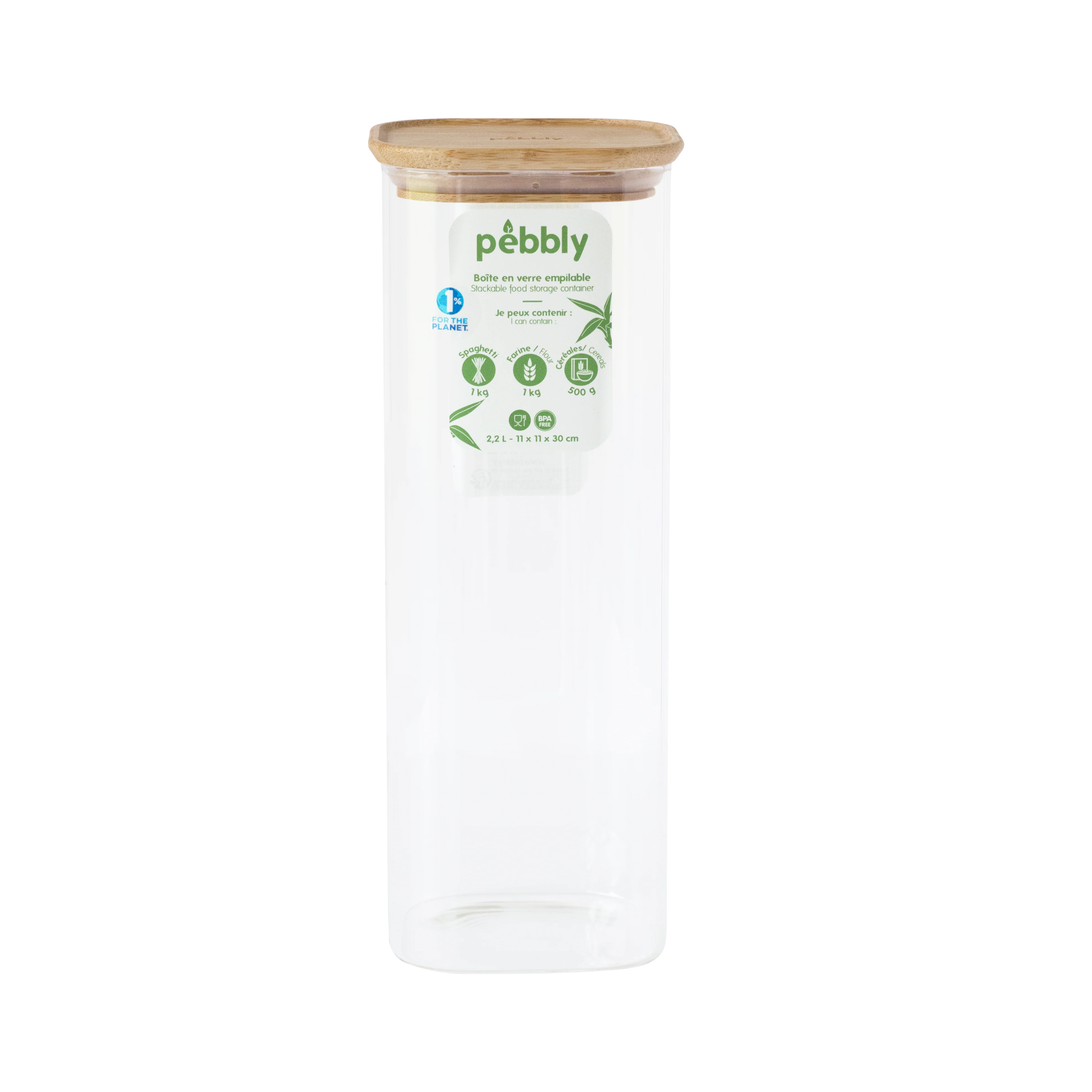 Stackable Glass Container with Bamboo Lid - Image 6